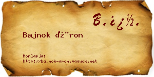 Bajnok Áron névjegykártya